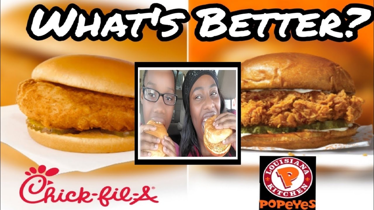 POPEYES VS. CHICKFILA WHICH CHICKEN SANDWICH IS BETTER? YouTube