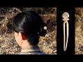 【ヘアゴム封印】一本のツノから縄文時代のかんざしを削り出す #41 Primitive Japan
