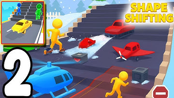 Shape Shifting -Gameplay Walkthrough Part 2 -Bicycle🚲 & Snowmobile🛷 Unlocked(ios,Android)