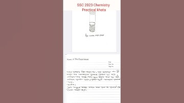 ssc 2023 Chemistry Practical khata | #shorts #chemistry_practical