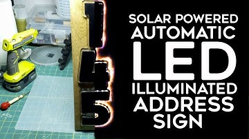 Solar Powered LED Automatic Illuminated Address Sign