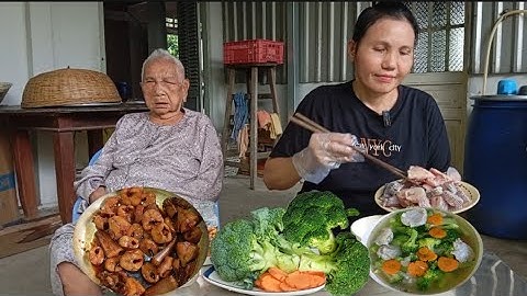 Bà lão 101 tuổi ăn Cá Lóc Đồng Kho Tiêu bông cải xanh nấu chả cá thát lát |Hương vị quê nhà ngọt lịm