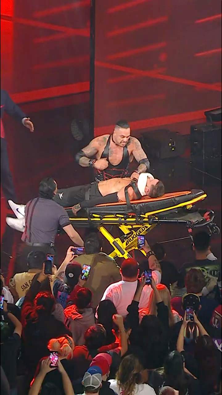 Damian Priest removing the safety strap on the stretcher was personal ?