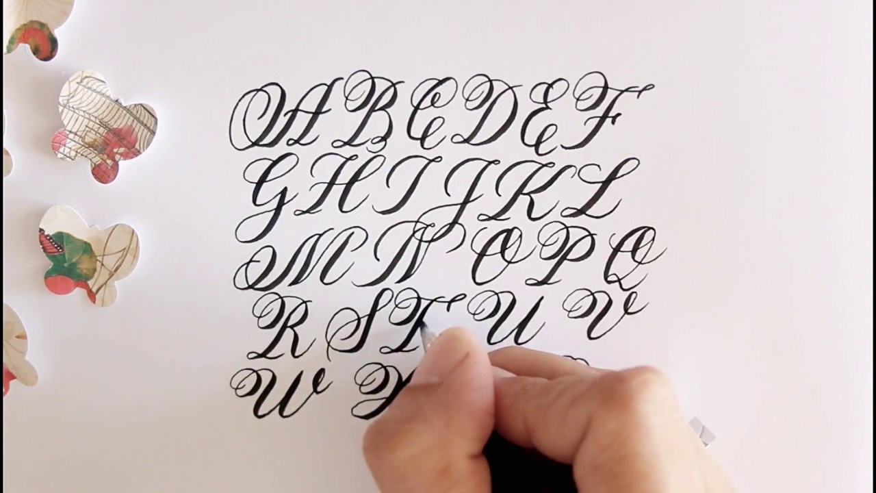 how to write in calligraphy - alphabet - easy way for beginners