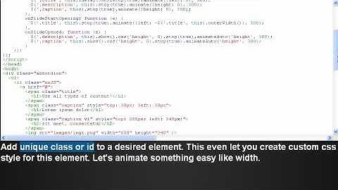 jAccordion - create custom animations tutorial