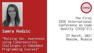 Samra Hodzic: Raising Security Awareness using Cybersecurity Challenges in Embedded Prgrm Courses