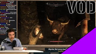 Skyrim but every time Doug is hit a random enemy spawns (VOD)