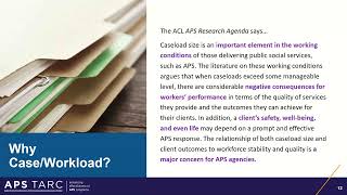 Overview of the New APS Workload Tool