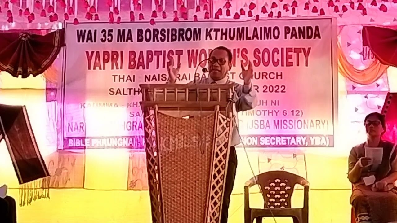 Speaker O.E.Lalmuana Reang (JSBA) wai 35 ma borsibrom thumlaimo panda Y.B.A, 4th-6th November 2022