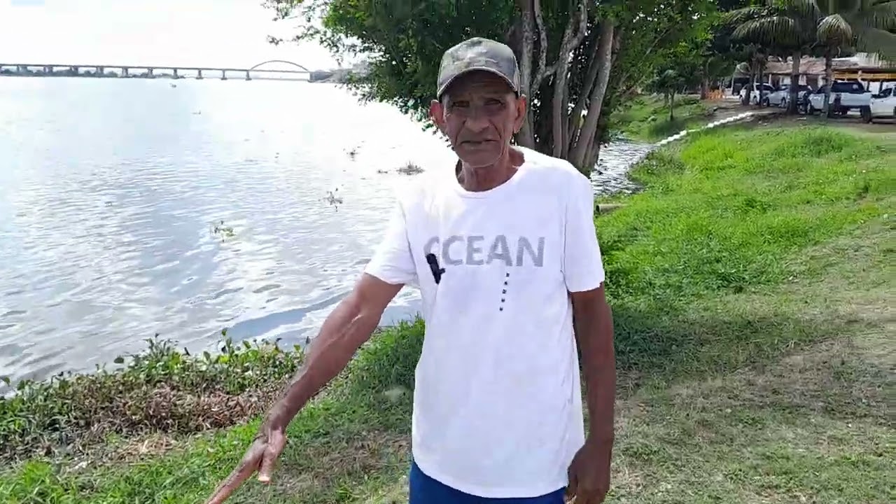 Mostrando os barcos navegando no rio São Francisco
