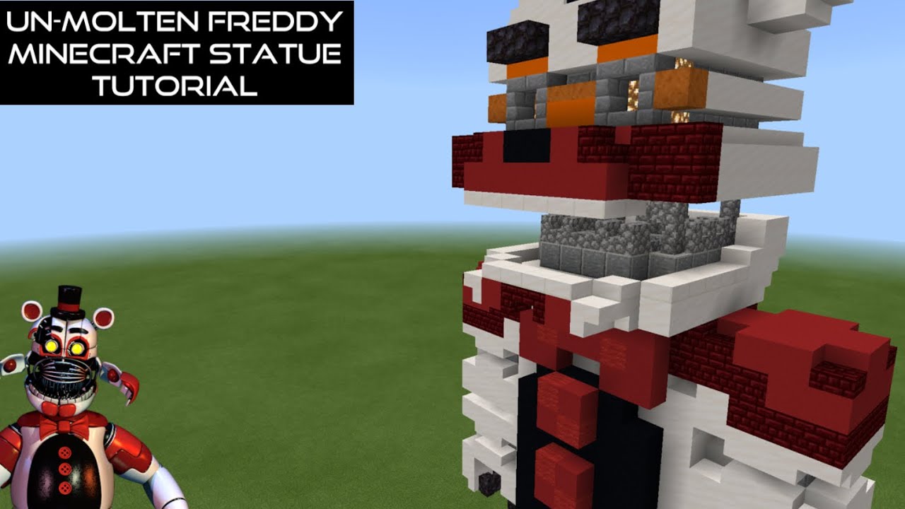 Minecraft Tutorial: Fixed Molten Freddy (FNAF 6: Freddy Fazbear's Pizzeria  Sim) Statue 