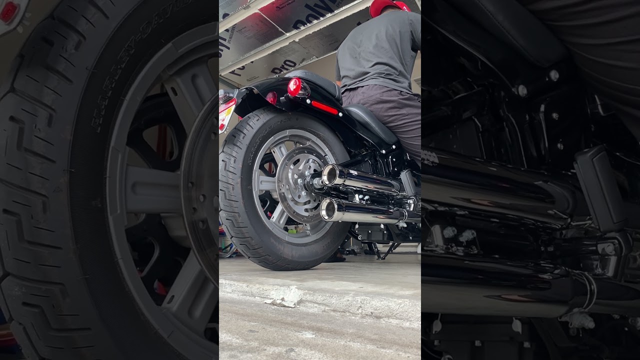 Cobra Neighbor Haters slip on exhaust on 2022 Softail Standard FXST