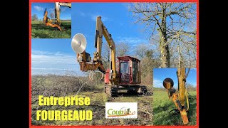 🪓Elagage🌳/ Caterpillar 309CR / Coup'eco Météor / Scie+Grappin/Renault/VEREM /Entreprise FOURGEAUD)