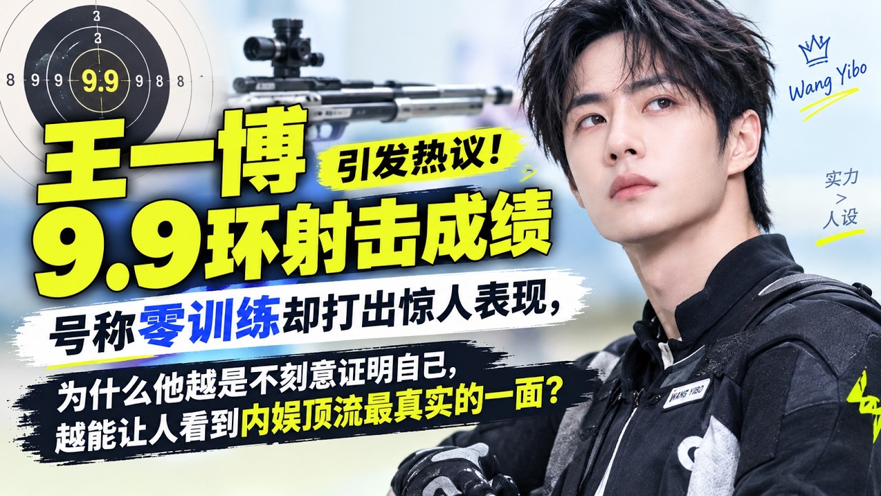 王一博9.9环射击成绩引发热议！号称零训练却打出惊人表现，为什么他越