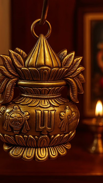 Sacred Elegance✨Brass Kalash hanging – a symbol of prosperity, purity, and divine blessings 🪔