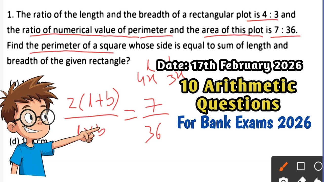 Daily 10: Mixed Arithmetic Questions Series | Class 07 | IBPS/SBI/RRB/SSC 2026