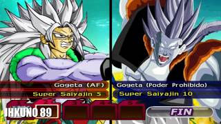 AF INICIAL vs AF PROHIBIDO | GOGETA SSJ 5 TEAM vs GOGETA SSJ 10 PODER PROHIBIDO TEAM | DBZ BT3