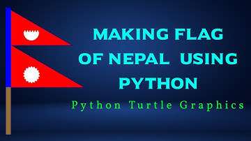 Making flag of Nepal  ||  Python Turtle Graphics