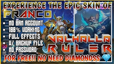 Experience the EPIC Skin of FRANCO | VALHALLA RULER | NO PASSWORD | 100% WORKING | CHRISS TV