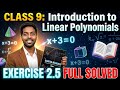 Class 9 || Ex 2.5|| Linear polynomials || chapter 2|| New Ncert Ganita Manjari