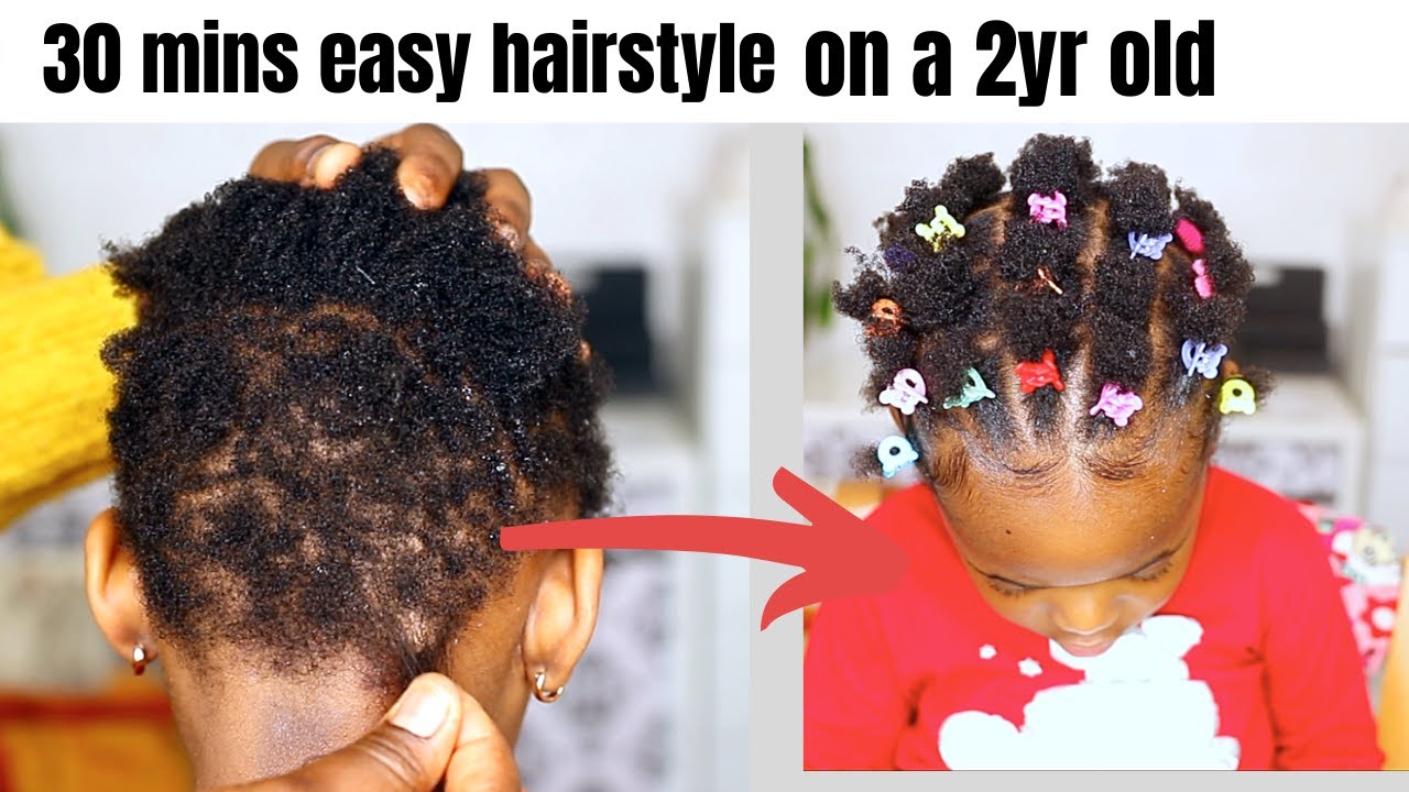 Try this NO Rubber bands easy 30mins Protective Hairstyle for Kids with