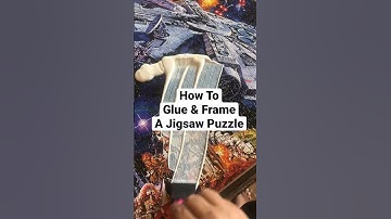 How To Glue A Jigsaw Puzzle Together for Hanging #puzzle #art #diy