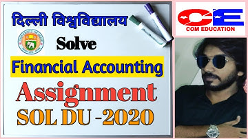 du sol solved assignment 2020| du sol assignment 2020 solutions| com education