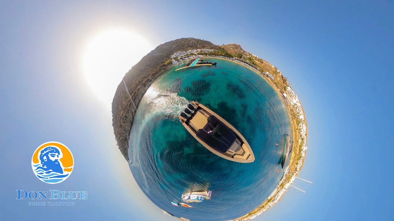 Amazing Mini boat tour from Ornos to NAMMOS club - 360 camera | Don Blue Yachting | Mykonos