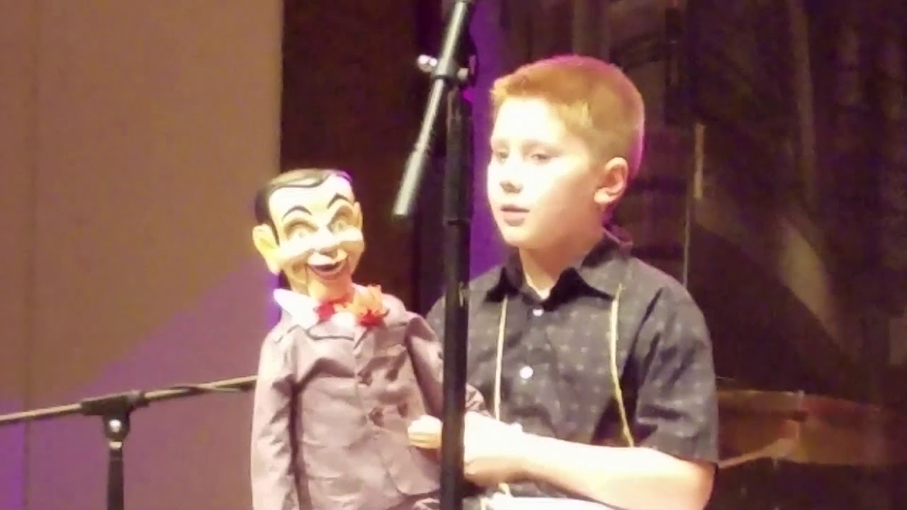Me with Slappy at a Talent Show!