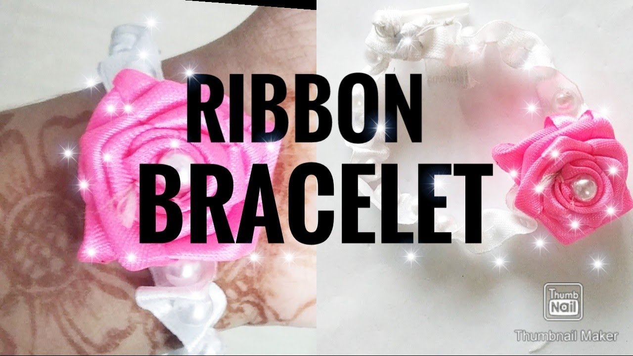 Ribbon Rose Bracelet | Ribbon flower making