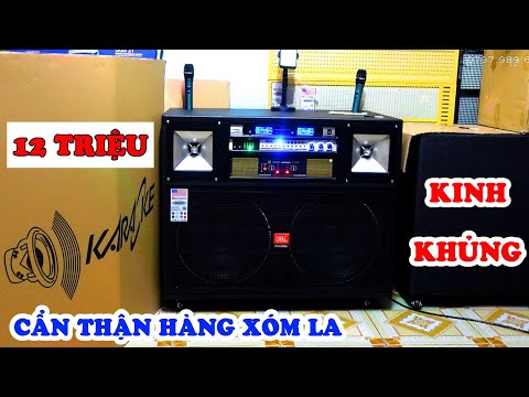 Thùng Karaoke - Loa kéo cao cấp 12 triệu ✅| Thùng loa karaoke di động bass 4 tấc đôi hay nhất giá rẻ | JBL 1002