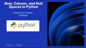 How to Compute Row Space, Column Space, and Null Space in Python with SymPy (in 90 seconds)