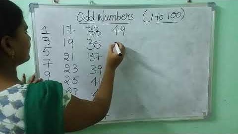 Odd Numbers 1 to 100 | Odd Numbers For Kids and Children