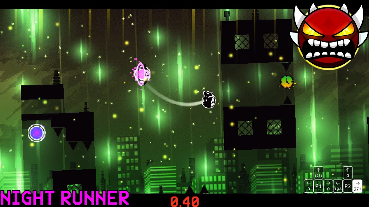 (Extreme Demon Platformer) | NIGHT RUNNER by newSakePlayS | Geometry ...