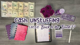 Cash Unstuffing | $1050 Back to the Bank | April, 2024 | Sinking Funds |
