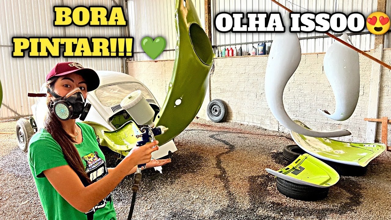 COMEÇOU A PINTURA DO FUSCA SHREK !!!