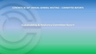 AGM 2026 Sustainability & Resiliency Committee Report