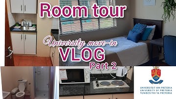 Room tour| UNIVERSITY MOVE IN VLOG PART 2|  University of Pretoria| South African youtuber