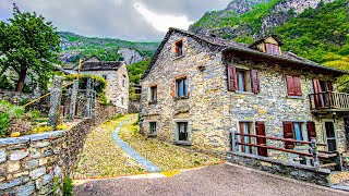 Avegno is a traditional Swiss village in Ticino 🇨🇭 Switzerland 4K