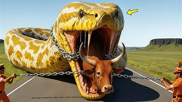 Emergency Rescue Team Saves Exhausted Cow From Giant Python’s Deadly Bite🐂🐍
