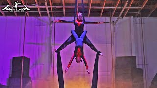 2 crazy girls on the aerial silks