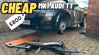 Down pipe and catalytic converter replacement on a MK1 Audi TT
