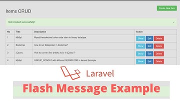 How To Show  Flash Message In Laravel Tutorial