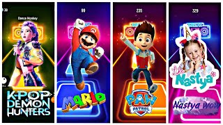 Tiles hop game, Nastya vs Paw patrol vs Rumi vs Mario # screenshot 3