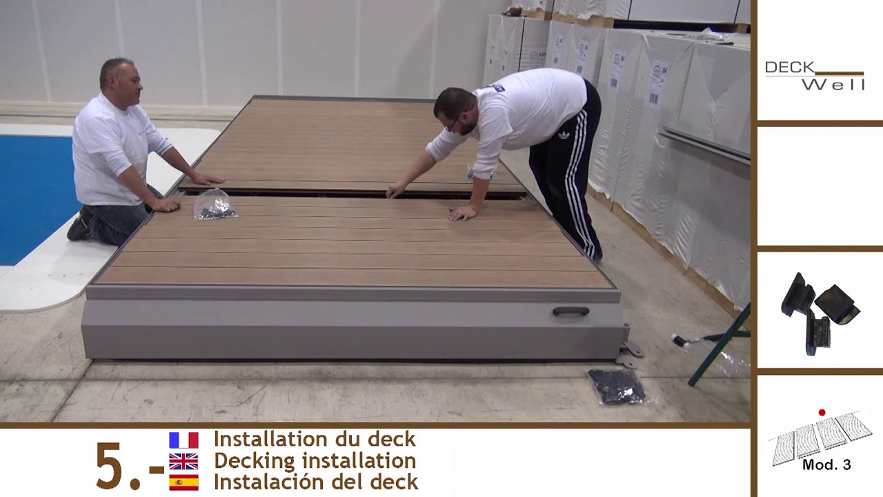 TUTORIAL 5. ¿Cómo se instala una cubierta para piscina DECKWell? - YouTube