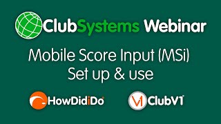 Mobile Score Input (MSi) webinar screenshot 2