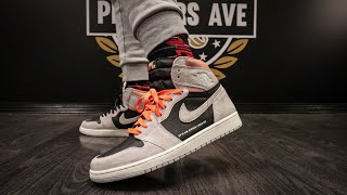 aj1 neutral grey on feet