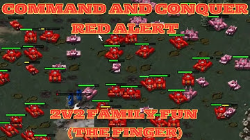 Command And Conquer Red Alert Skirmish 2v2 Hard (The Finger) RTS Co-op Gameplay PC