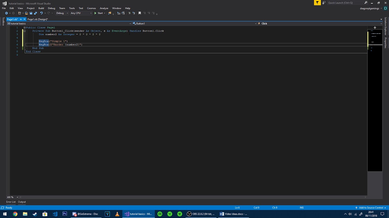 Visual Basic I Message Boxes I Visual Studio - YouTube