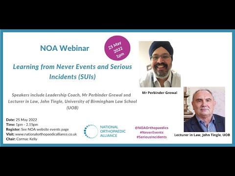 Noa Webinar Learning From Never Events And Serious Incidents